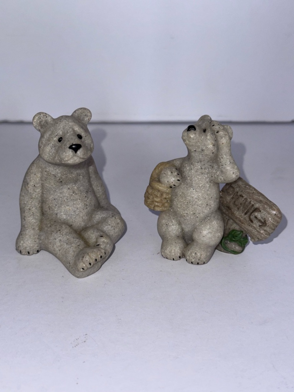 2 Quarry Critters bear figurines